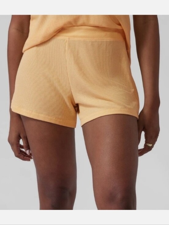 Athleta Other - Athleta▪️Wind Down Sleep Short Waffle-Knit in Light Yellow